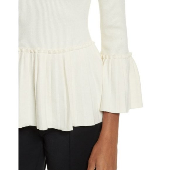 Ted Baker lislie Peplum Ivory/White Sweater - TB  4 - Picture 4 of 15